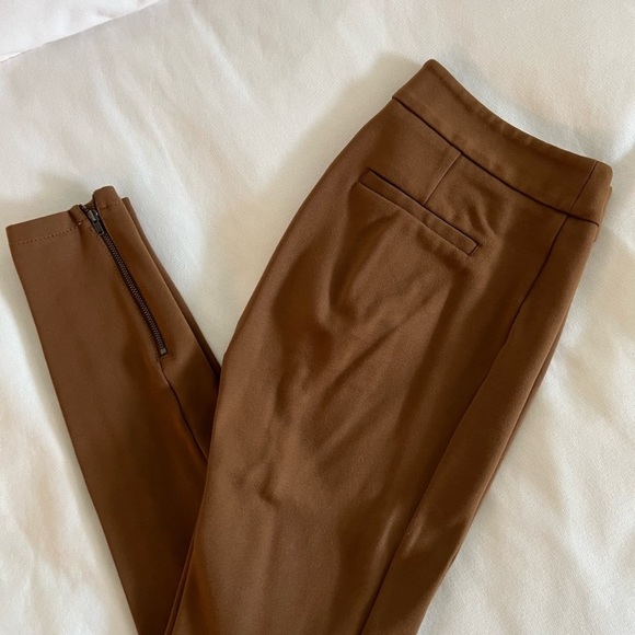 Anthropologie Tan Camel Essential Slim Skinny Dress Pants - Picture 3 of 4